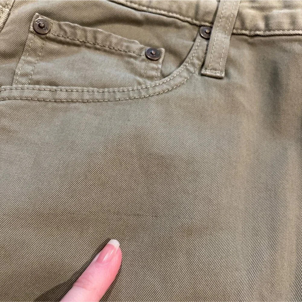 AG Adriano Goldschmied Mens 32x32 Green Slim Skinny Pant Stretch Workwear Preppy